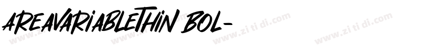 AreaVariableThin Bol字体转换